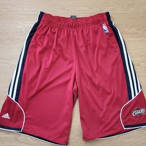 Cleveland Cavaliers Adidas Basketball Shorts L Striped Climalite NBA Official